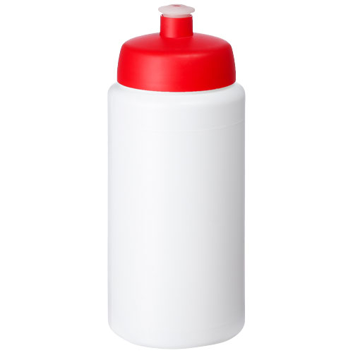 Bouteille promotionnelle 500ml bouchon sport Baseline® Blanc / Rouge